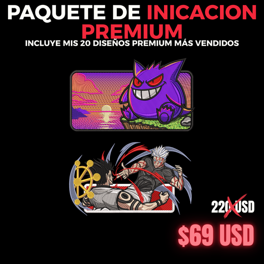 PAQUETE DE INICACIÓN AL BORDADO PREMIUM