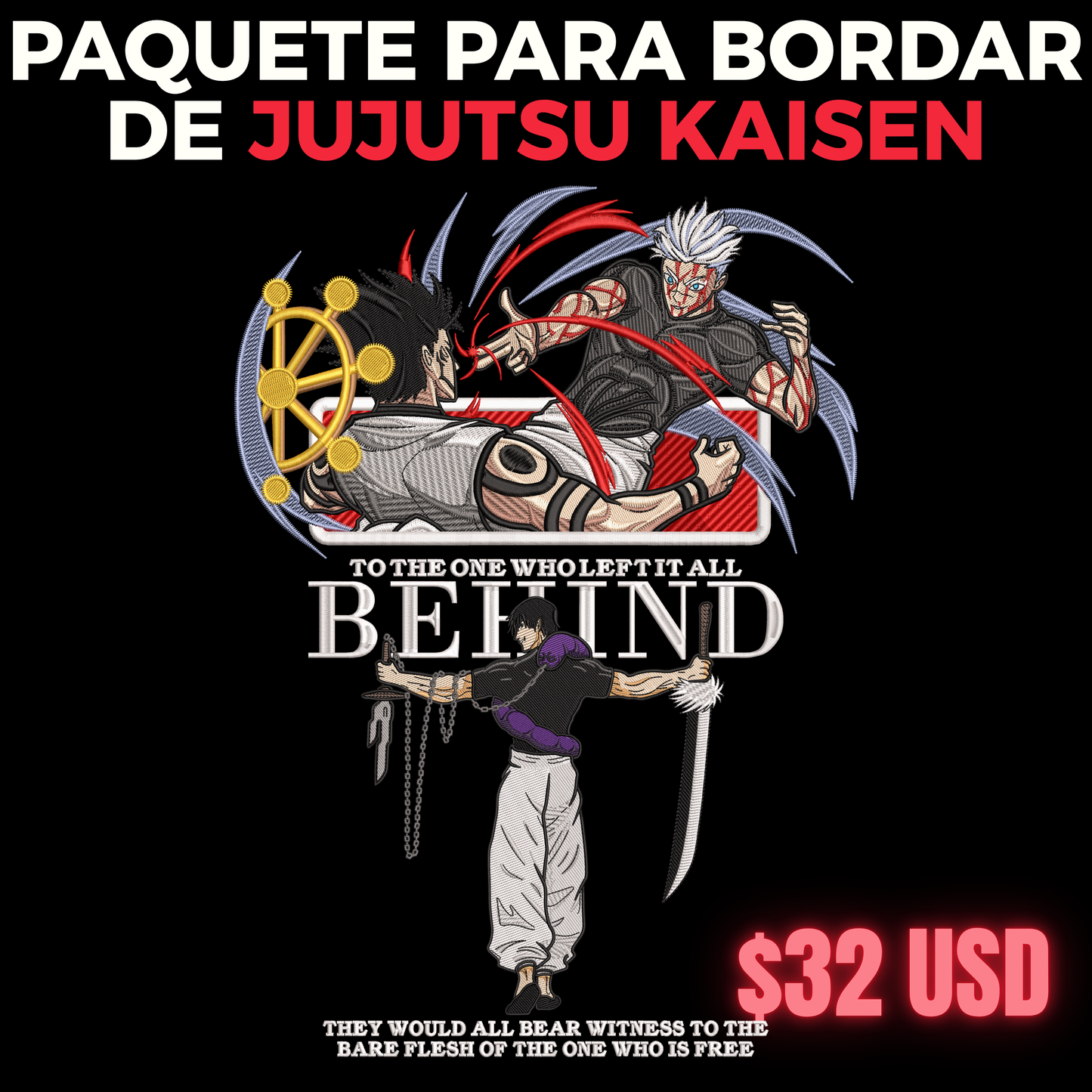 PAQUETE DE JUJUTSU KAISEN PARA BORDAR