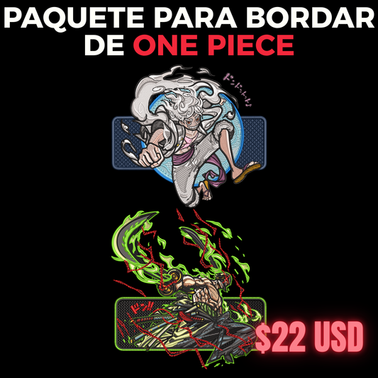 PAQUETE DE ONE PIECE PARA BORDAR