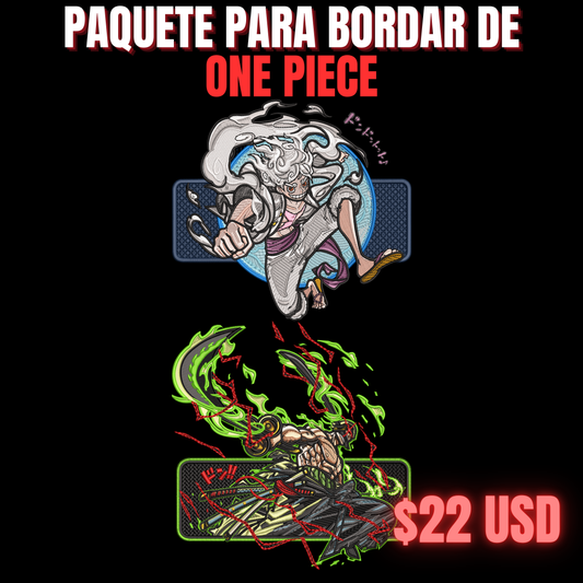 PAQUETE DE ONE PIECE PARA BORDAR