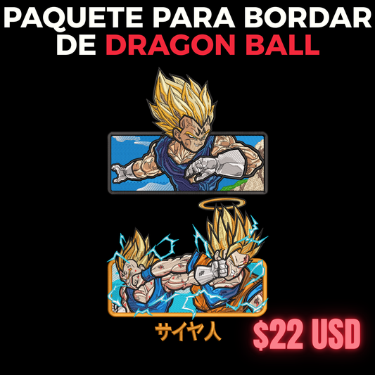 PAQUETE DE DRAGON BALL PARA BORDAR
