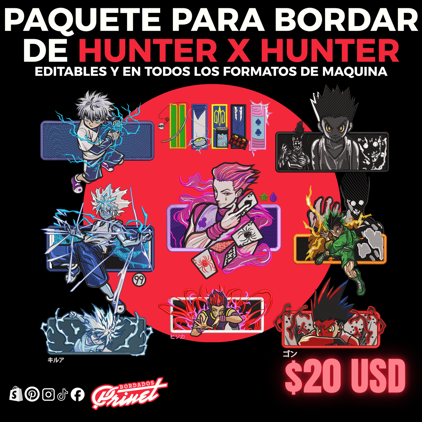 PAQUETE DE HUNTER X HUNTER PARA BORDAR