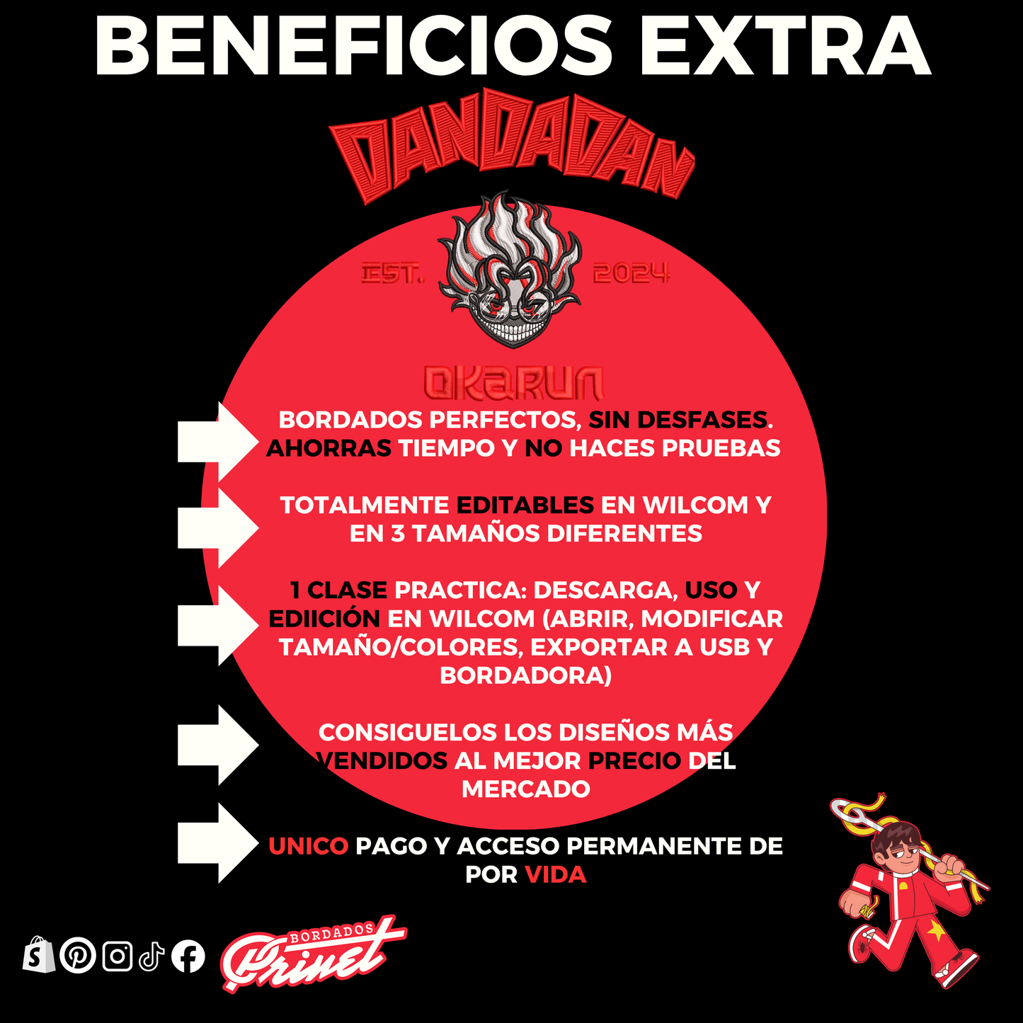 PAQUETE DE DAN DA DAN PARA BORDAR