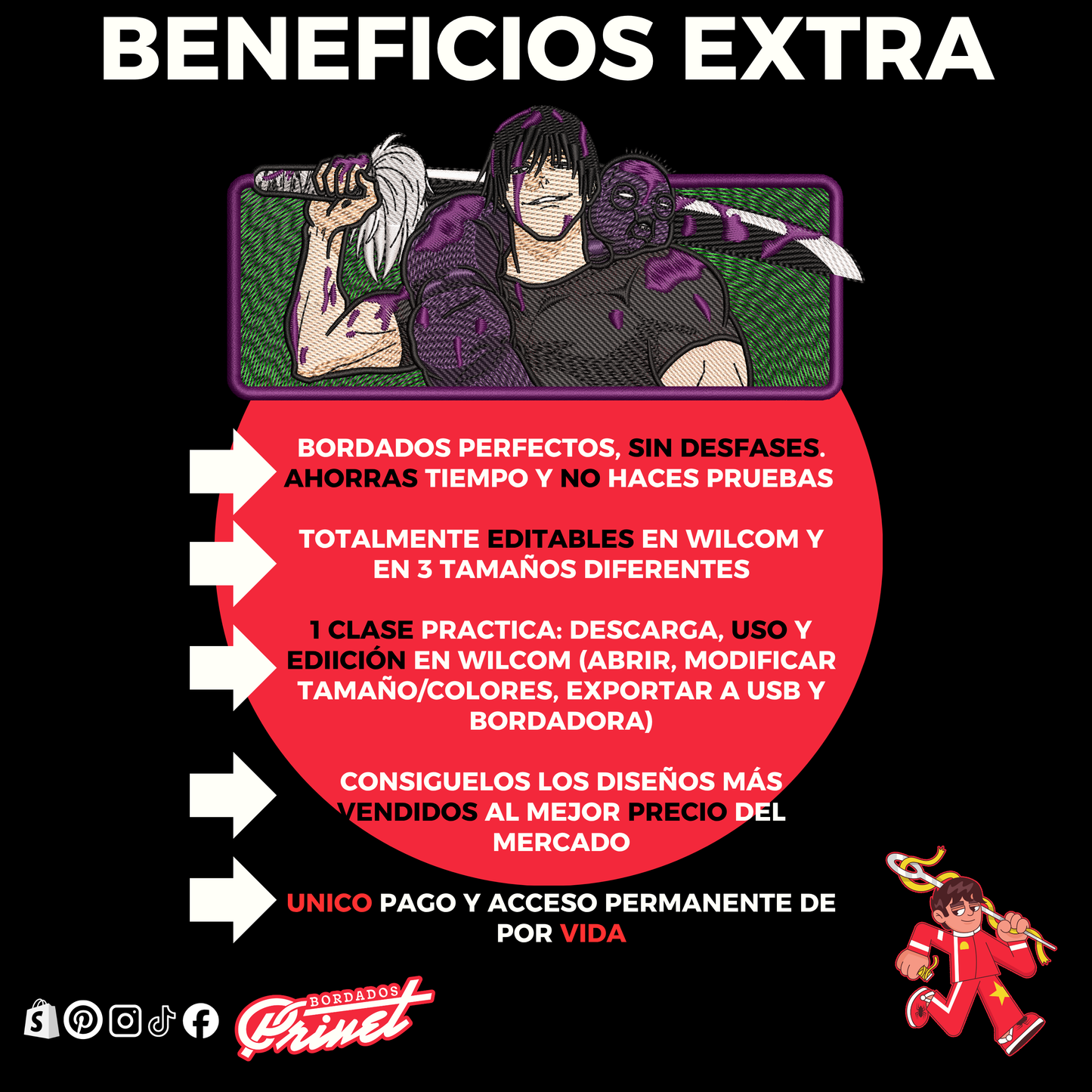 PAQUETE DE JUJUTSU KAISEN PARA BORDAR