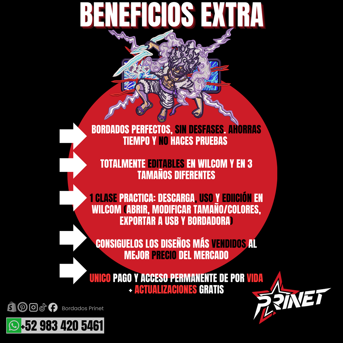 PAQUETE DE ONE PIECE PARA BORDAR