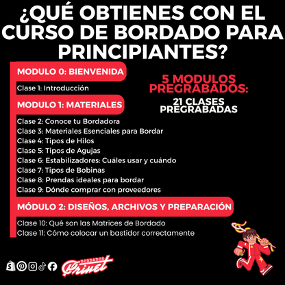 CURSO DE BORDADO PARA PRINCIPIANTES