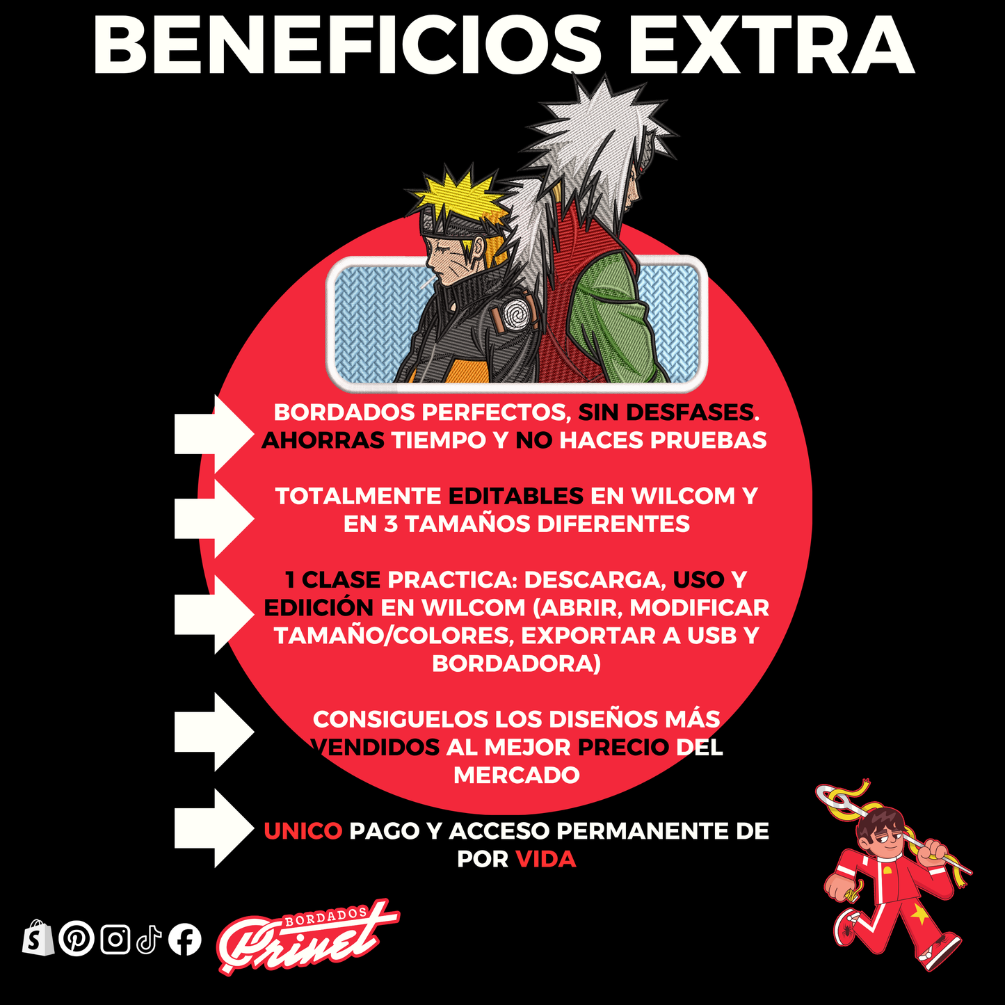 PAQUETE DE NARUTO PARA BORDAR