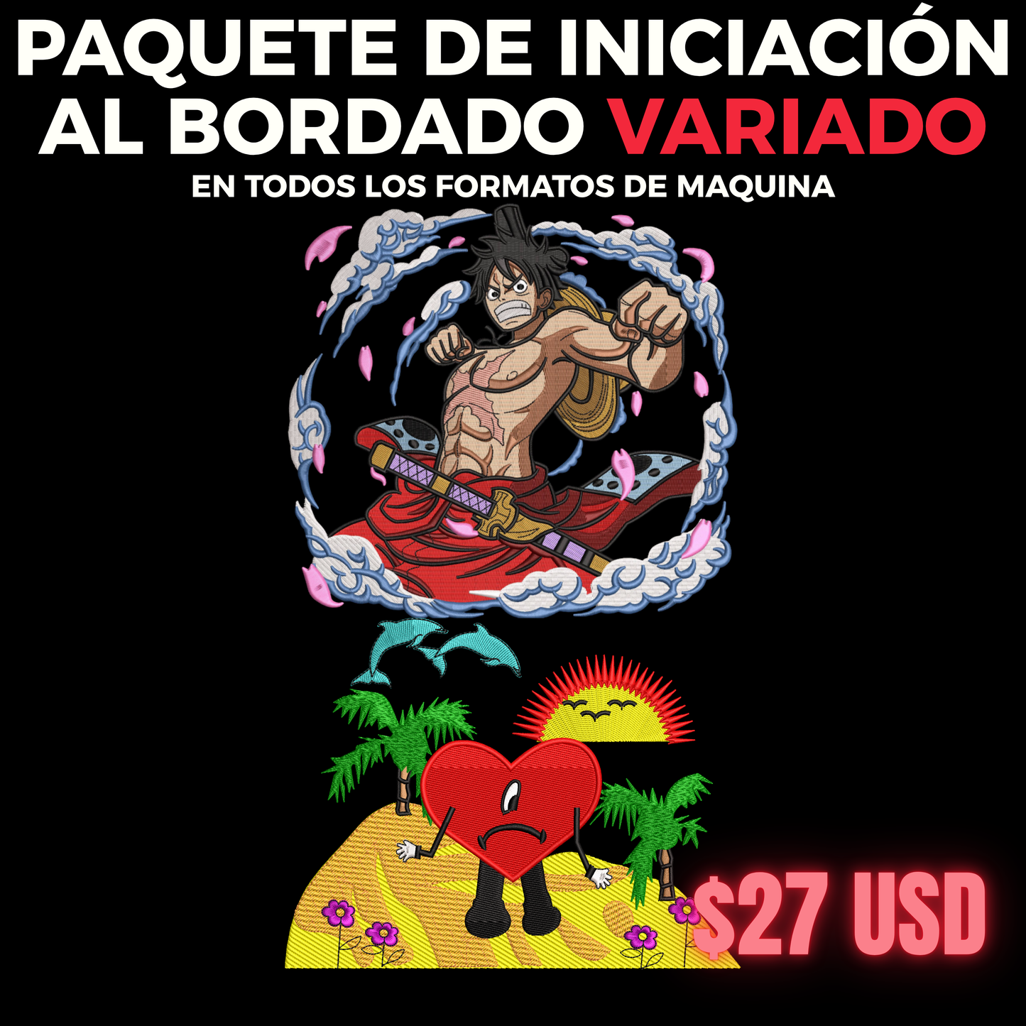 PAQUETE DE INICIACIÓN AL BORDADO BASICO
