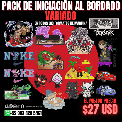 PAQUETE DE INICIACIÓN AL BORDADO