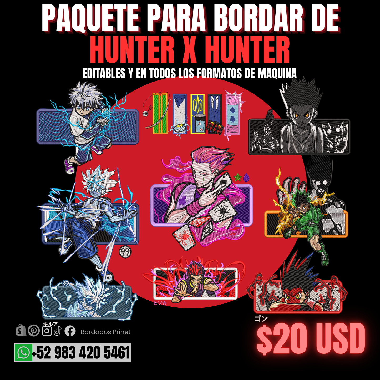 PAQUETE DE HUNTER X HUNTER PARA BORDAR