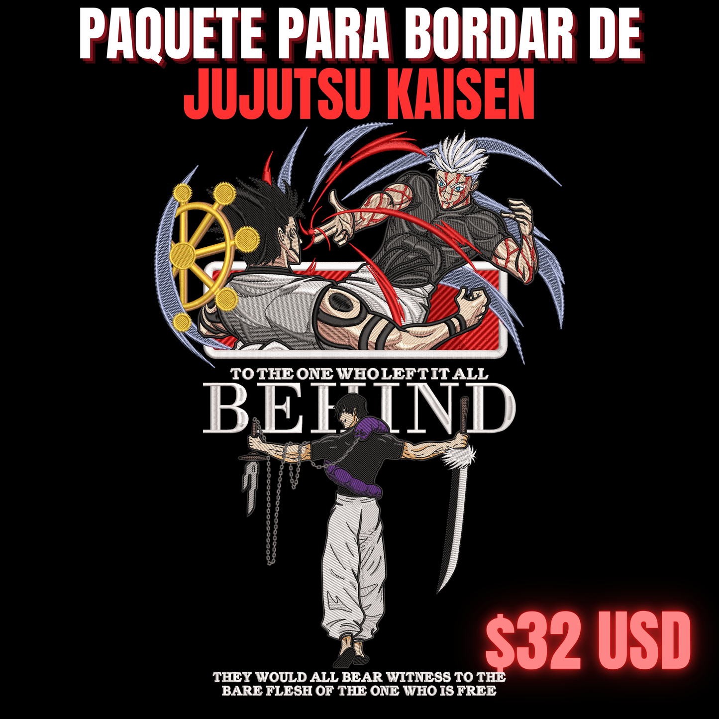 PAQUETE DE JUJUTSU KAISEN PARA BORDAR