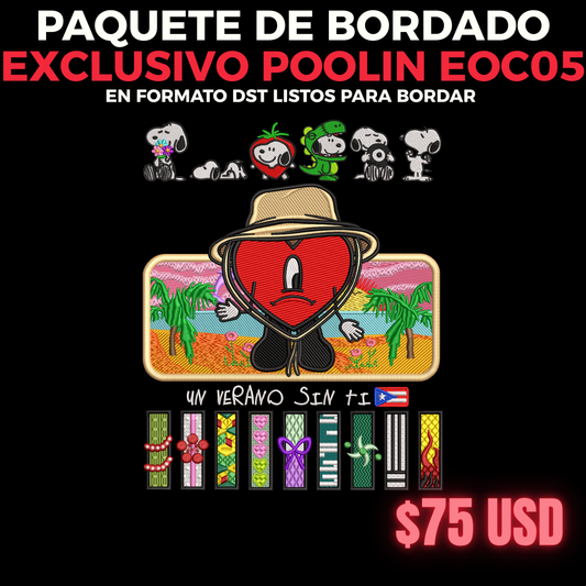 PAQUETE DE BORDADOS EXCLUSIVO POOLIN EOC05
