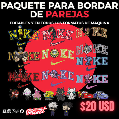 PAQUETE DE PAREJAS PARA BORDAR